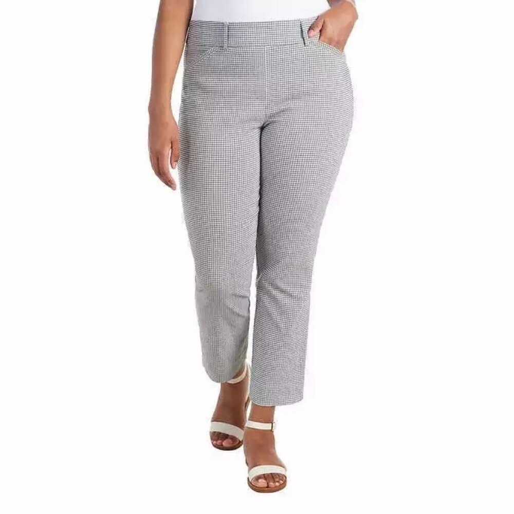 Hilary Radley XL Tummy Control Mid-Rise Stretch Pull-on Ankle Pants 27" Inseam